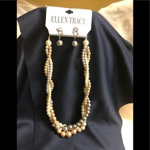 Ellen Tracy necklace & earring set